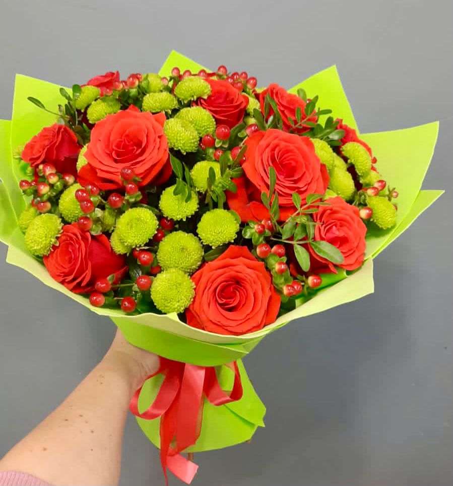 Букет цветов из: Хризантемы и Розы в Воровсколесской