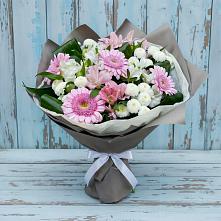 Букет цветов из:  Герберы, Альстромерии и Хризантемы #REPLACE_PRED# Воровсколесской