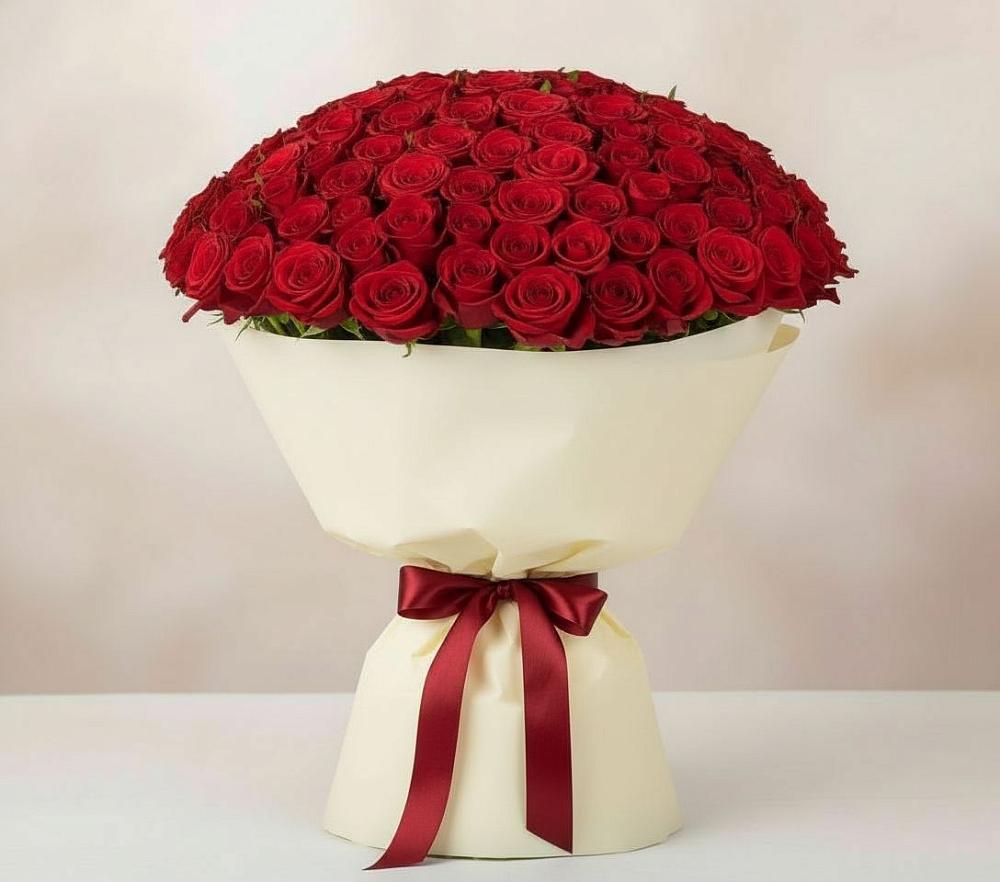 Букет 101 Красная роза Милано в Воровсколесской