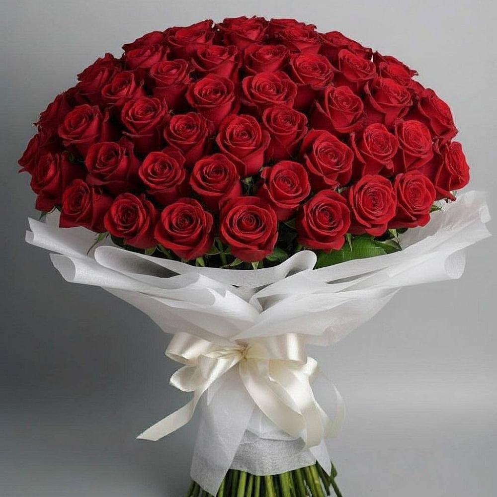 Букет 101 Красная роза Блэк Мэджик в Воровсколесской