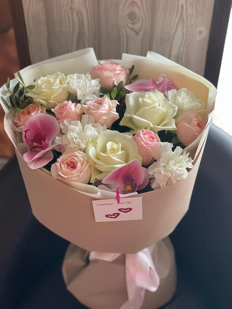 Букет цветов из: Орхидеи, Розы и Гвоздики в Воровсколесской