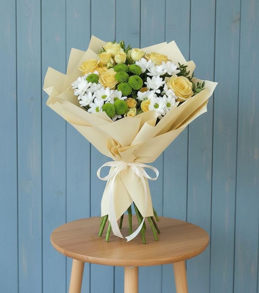 Букет цветов из: Хризантемы и Розы в Воровсколесской