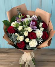 Букет цветов из:  Розы и Альстромерии в Воровсколесской