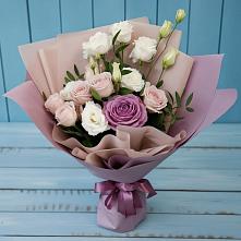 Букет цветов из:  Розы и Лизиантусы #REPLACE_PRED# Воровсколесской