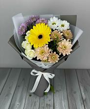 Букет цветов из:  Розы, Герберы и Хризантемы в Воровсколесской