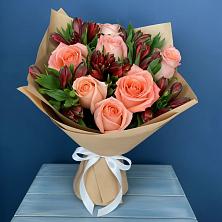 Букет цветов из:  Розы и Альстромерии в Воровсколесской
