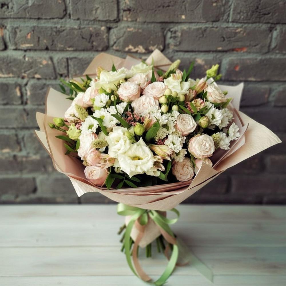 Букет цветов из: Альстромерии, Розы и Хризантемы в Воровсколесской