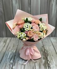 Букет цветов из:  Гвоздики, Розы и Хризантемы в Воровсколесской