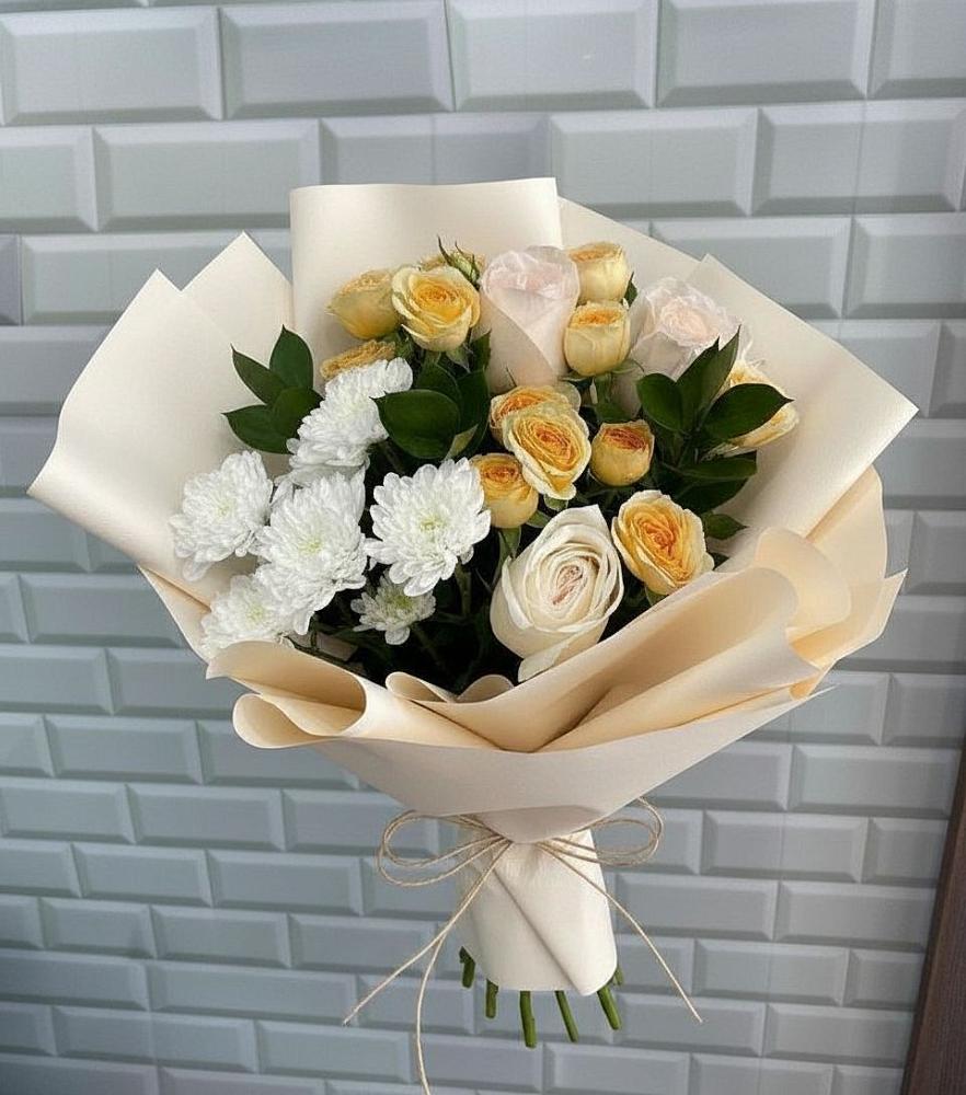 Букет цветов из: Розы и Хризантемы в Воровсколесской