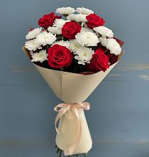 Букет цветов из:  Розы и Хризантемы в Воровсколесской