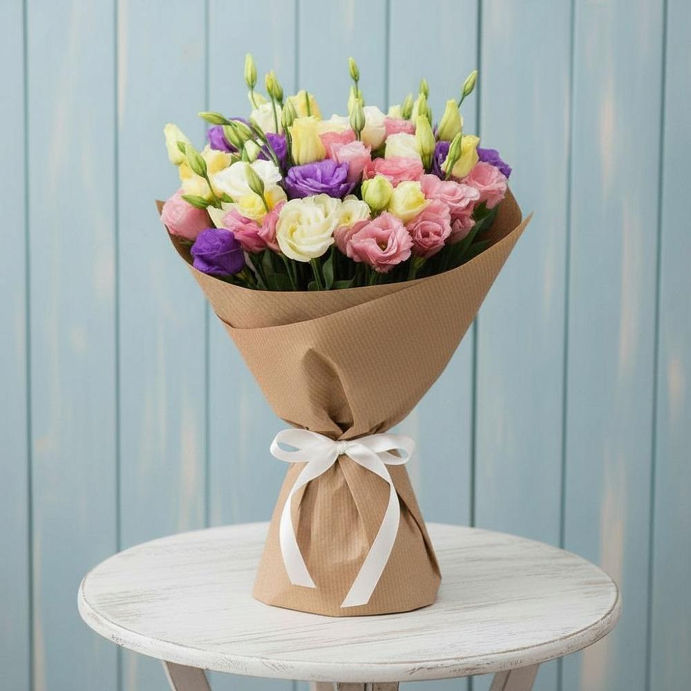 Букет цветов из: Лизиантусы в Воровсколесской