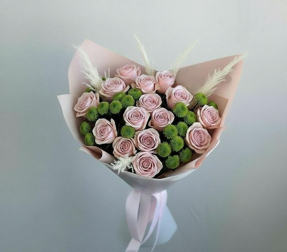 Букет цветов из: Розы и Хризантемы в Воровсколесской