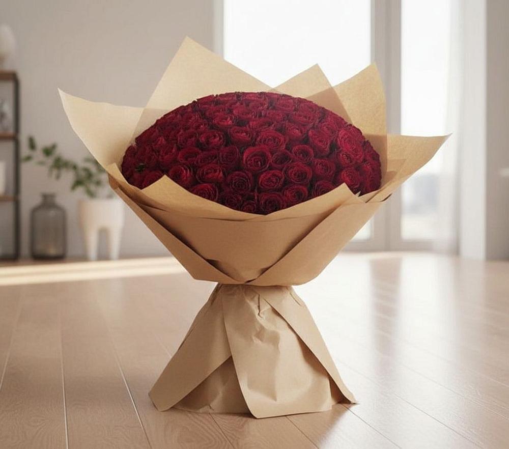 Букет 101 Красная роза в Воровсколесской