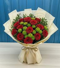 Букет цветов из:  Розы и Хризантемы в Воровсколесской