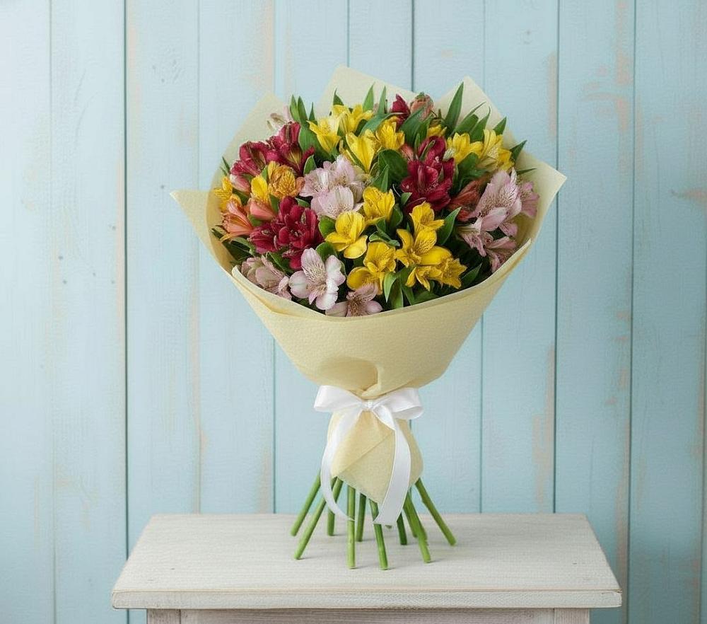 Букет цветов из: Альстромерии в Воровсколесской