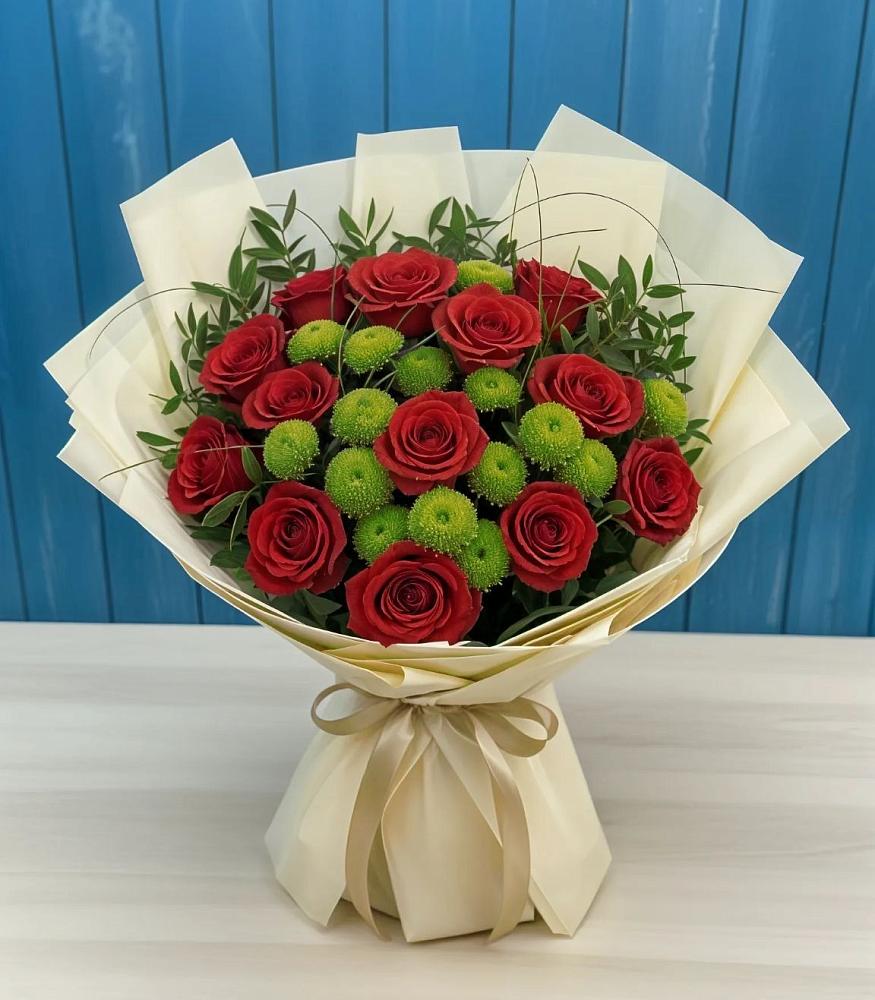 Букет цветов из: Розы и Хризантемы в Воровсколесской