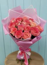 Букет 15 Розовых роз Равель в Воровсколесской