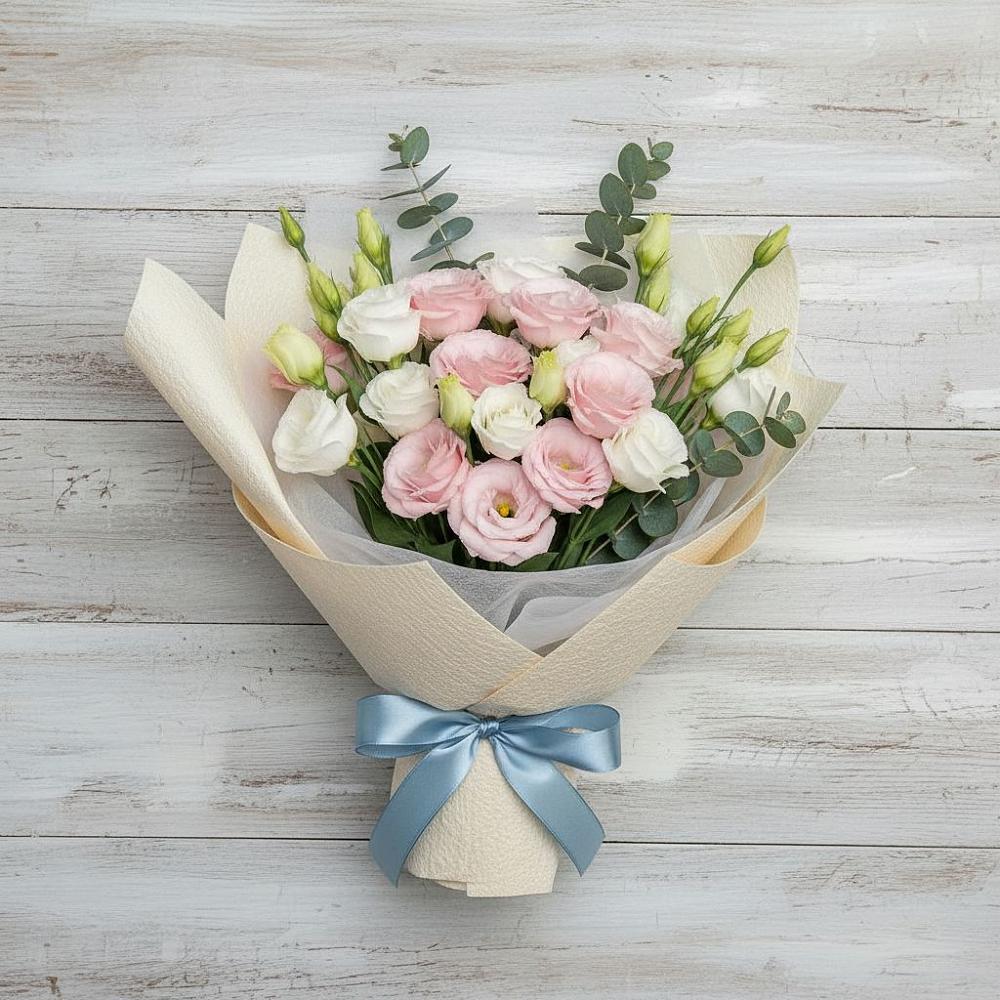 Букет цветов из: Лизиантусы в Воровсколесской